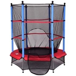 55" Kids Jumping Trampoline with Safety Pad Enclosure Combo