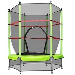 55" Round Exercise Jumping Trampoline with Safety Pad