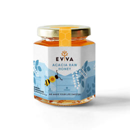 EVVA Honey - Pure Honey in a Glass Jar - Natural Honey - Moldova Wild Honey